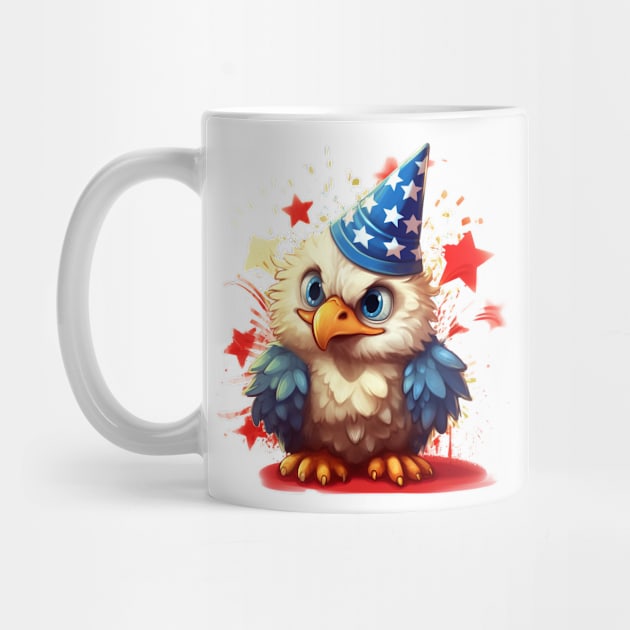 4th of July Baby Bald Eagle #1 by Chromatic Fusion Studio